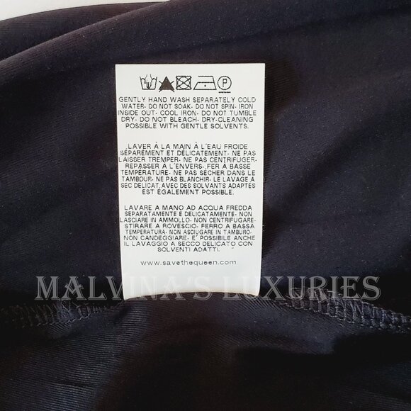 AVE THE QUEEN DRESS MAXI LONG SIGNATURE PRINTED TULLE OPEN BACK sz S SMALL - Picture 10 of 10